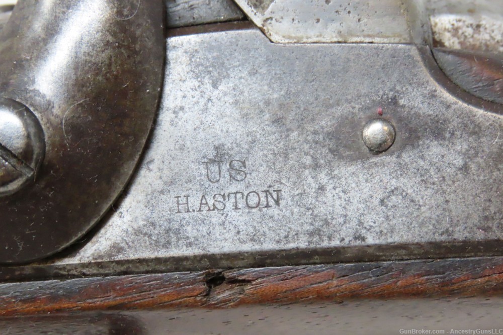 Antique HENRY ASTON 1st U.S. Contract Model 1842 DRAGOON Percussion Pistol -img-6