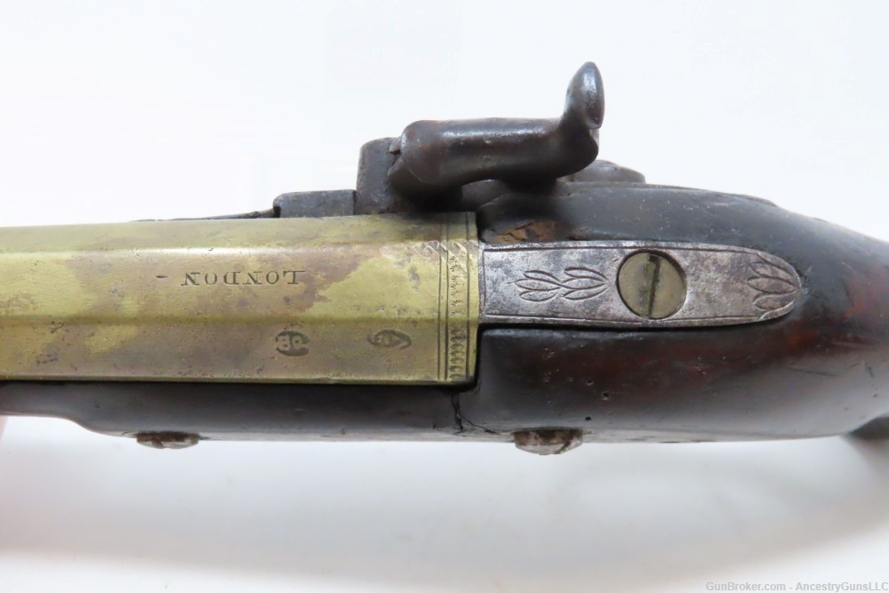 Pre-1813 PROOFED Antique NOCK .60 Cal. PERCUSSION Conversion TRADE Pistol  -img-8