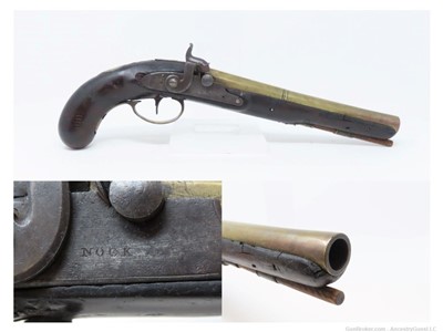 Pre-1813 PROOFED Antique NOCK .60 Cal. PERCUSSION Conversion TRADE Pistol  