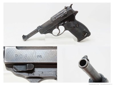 WORLD WAR II 3rd Reich German SPREEWERKE cyq Code WW2 P38 Pistol 9mm 88 C&R