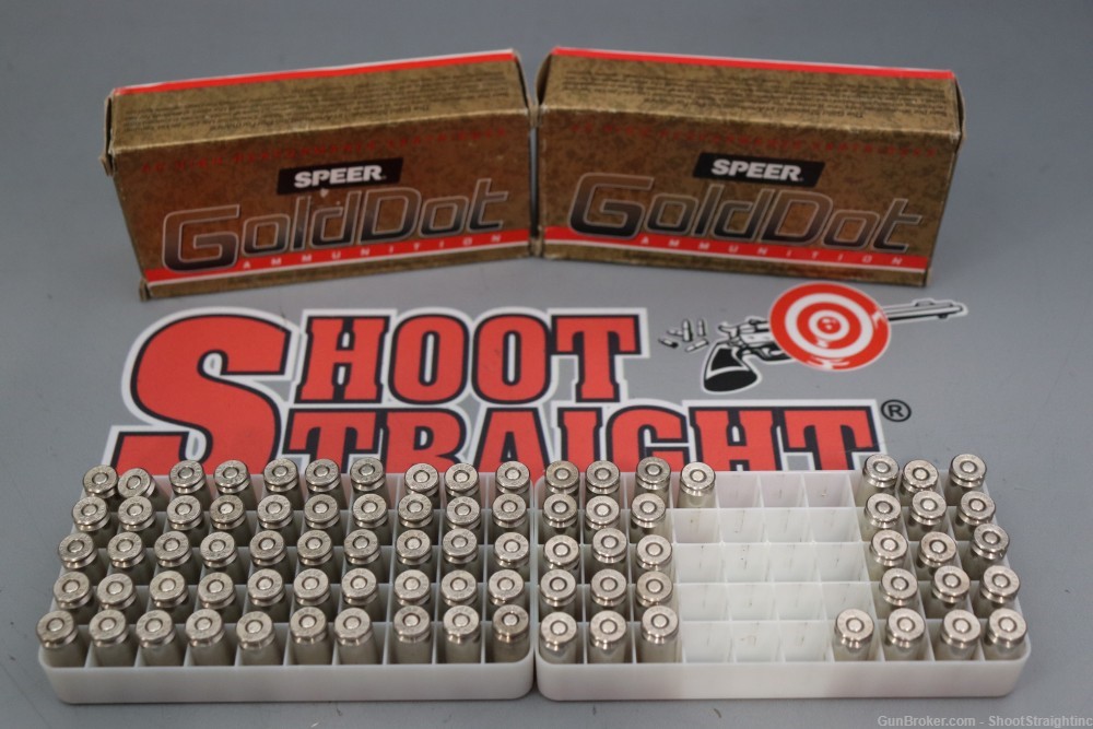 Lot o' 82 Rounds of Speer Gold Dot .40S&W Hollow Point Ammunition-img-6