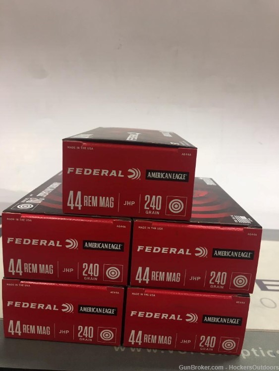 250 Rounds Federal 44 Mag 240 Gr American Eagle AE44A New-img-0