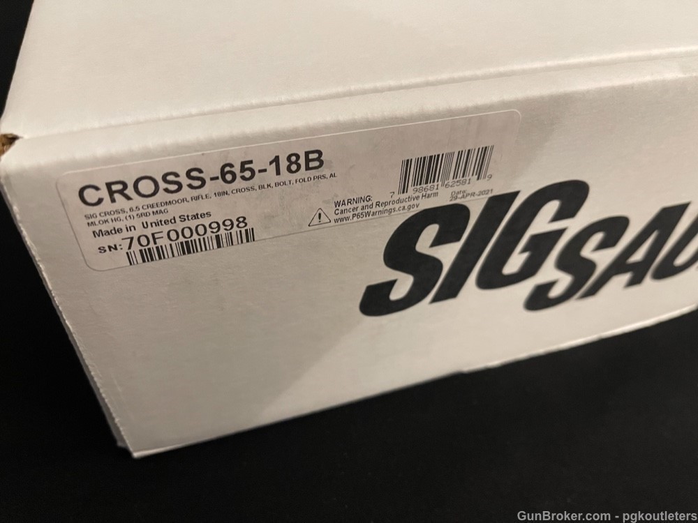 New - Sig Sauer, Cross, Bolt Action, 6.5 Creedmoor, 18" Stainless Threaded-img-1