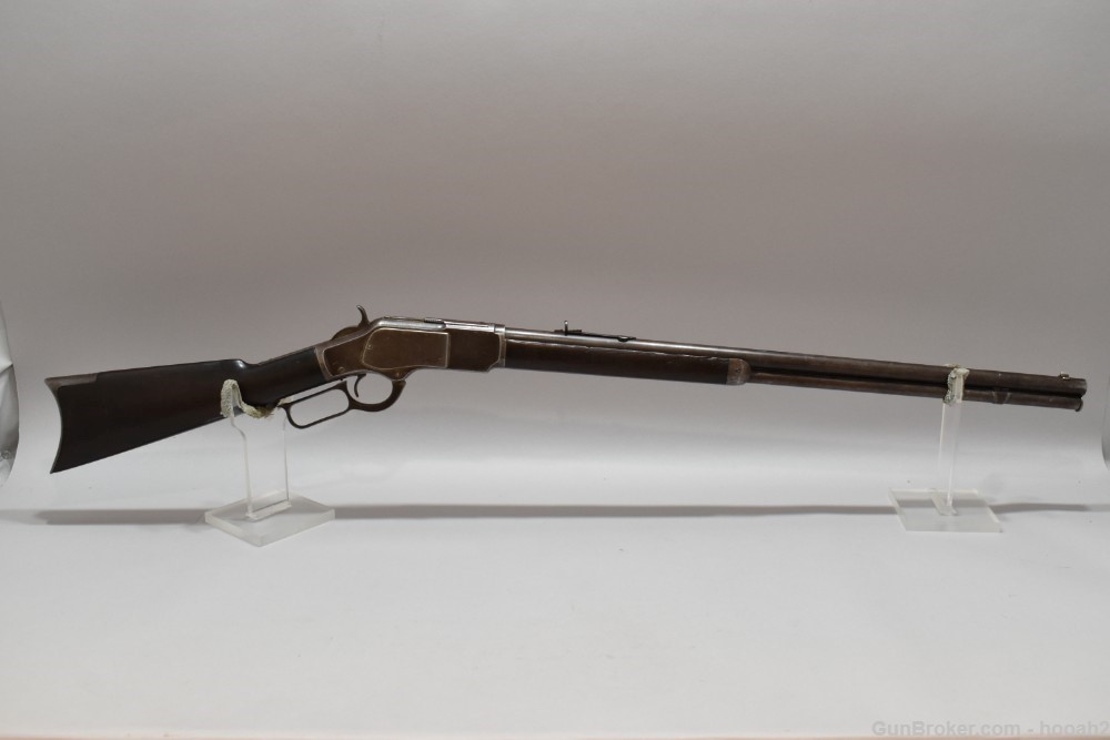 Antique Winchester 1873 3rd Model Lever Action Rifle 22 SHORT W Letter 1887-img-0