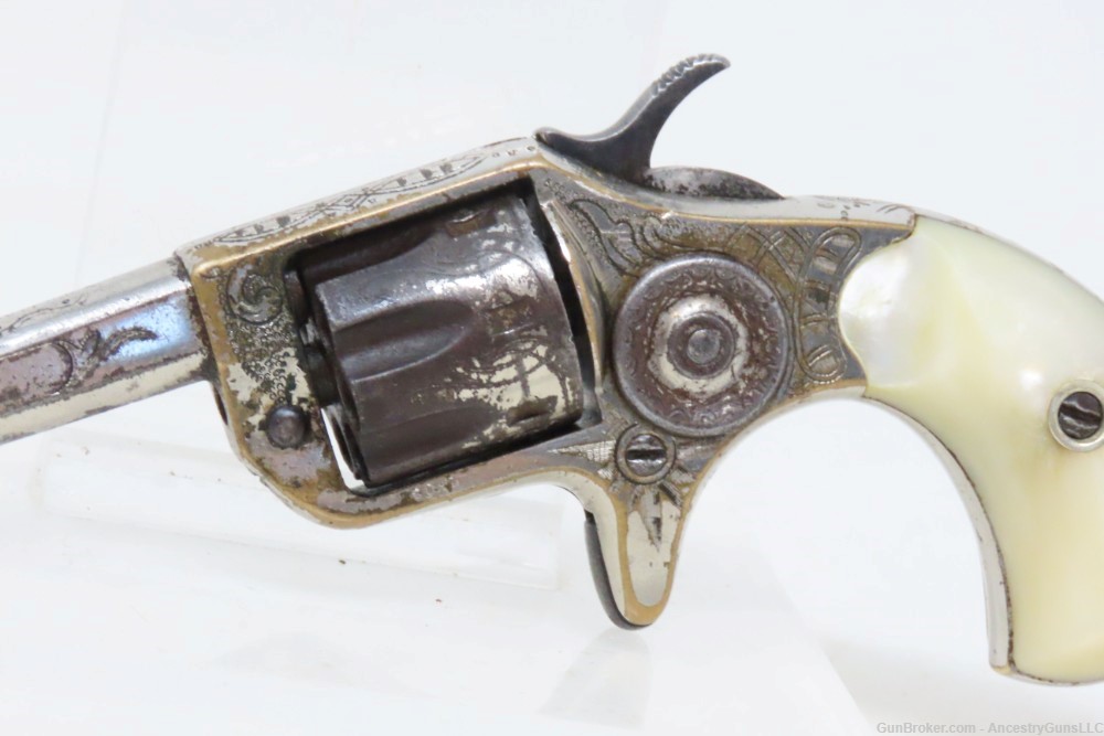 LETTERED Antique COLT “NEW LINE .22” Etched Panel Revolver FACTORY ENGRAVED-img-3