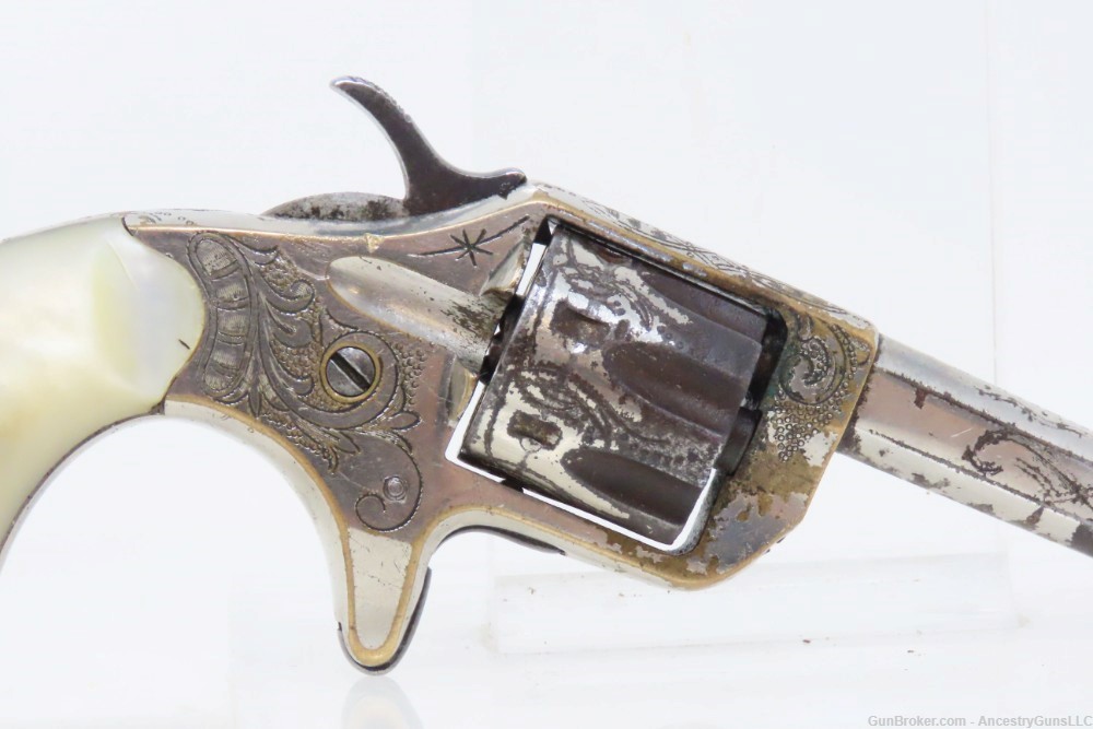 LETTERED Antique COLT “NEW LINE .22” Etched Panel Revolver FACTORY ENGRAVED-img-14