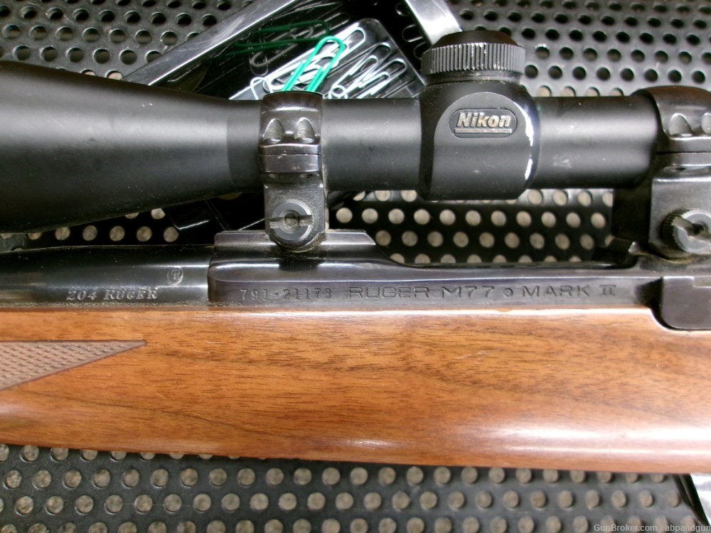 Ruger M77 MARK II 204 Ruger with Nikon Scope NO RESERVE-img-2
