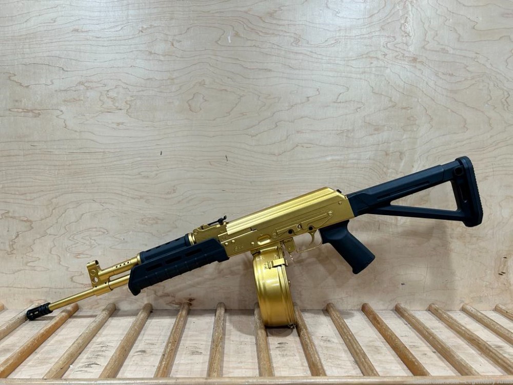  CENTURY ARMS VSKA AK-47 7.62X39 GOLD CERAKOTED W/ MAGPUL #25453 -img-1