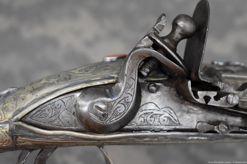 Turkish flintlock single shot pistol - deactivated-img-2