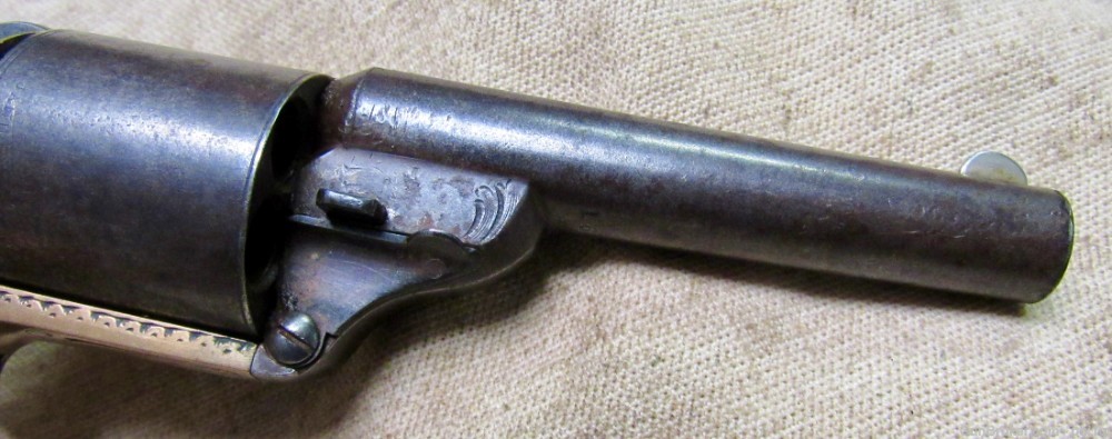Civil War Moore Teat Fire Revolver Brass Frame Engraved .01 NO RESERVE-img-2