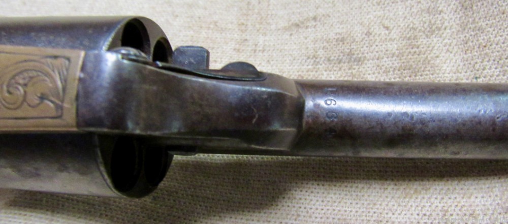 Civil War Moore Teat Fire Revolver Brass Frame Engraved .01 NO RESERVE-img-10
