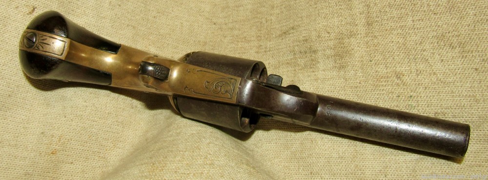 Civil War Moore Teat Fire Revolver Brass Frame Engraved .01 NO RESERVE-img-8