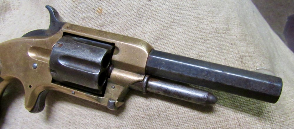 Scarce Whitneyville No 2 Brass Frame Spur Trigger .32 RF Revolver .01 NR-img-2
