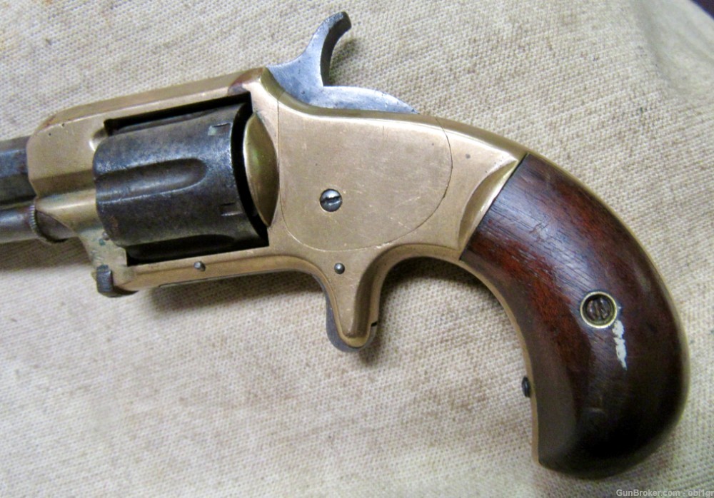 Scarce Whitneyville No 2 Brass Frame Spur Trigger .32 RF Revolver .01 NR-img-7