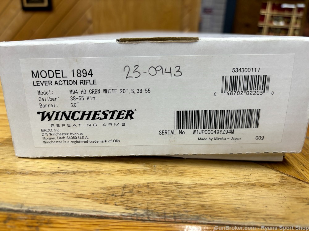 Winchester Model 94 Tyler Gun Works Custom Short Rifle 38-55 Win 20"-img-15