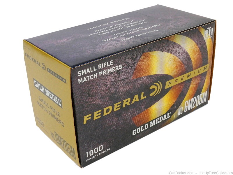 1000 Federal Premium SMALL RIFLE MATCH Primers Size No GM205M-img-0