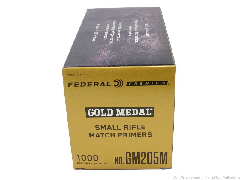 1000 Federal Premium SMALL RIFLE MATCH Primers Size No GM205M-img-1