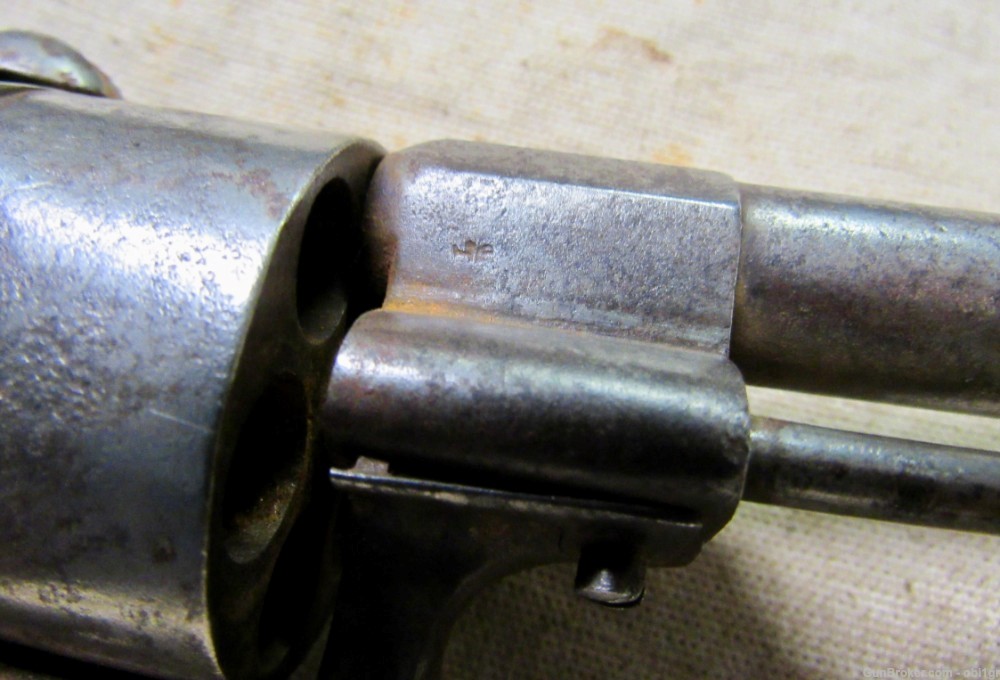Civil War Era Belgian Pin Fire Revolver 12mm .01 NO RESERVE-img-2