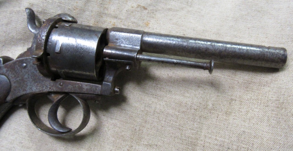 Civil War Era Belgian Pin Fire Revolver 12mm .01 NO RESERVE-img-3