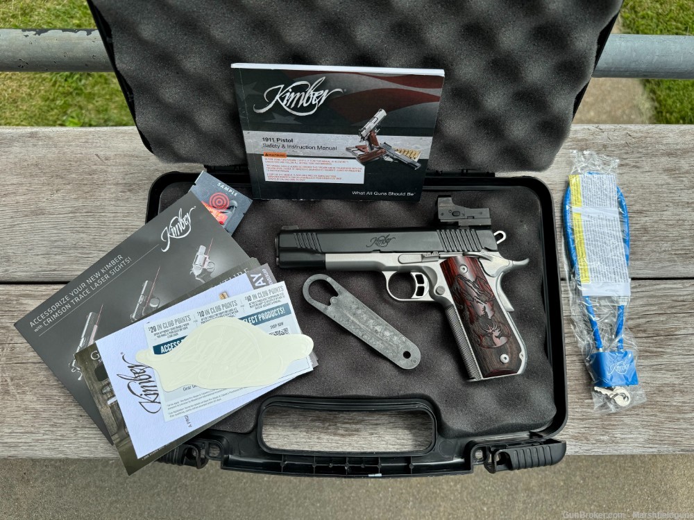 Kimber Camp Guard 10MM with Burris FastFire 3 Red Dot Stainless 2 Tone 5"-img-1