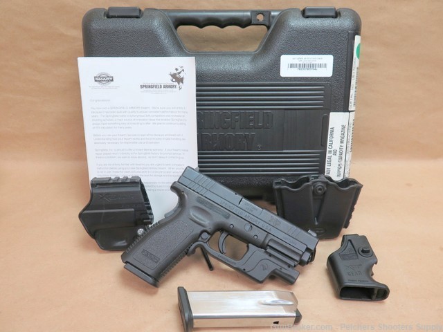 Springfield Armory XD40 40SW With Crimson Trace Green Laser & Night Sights -img-0
