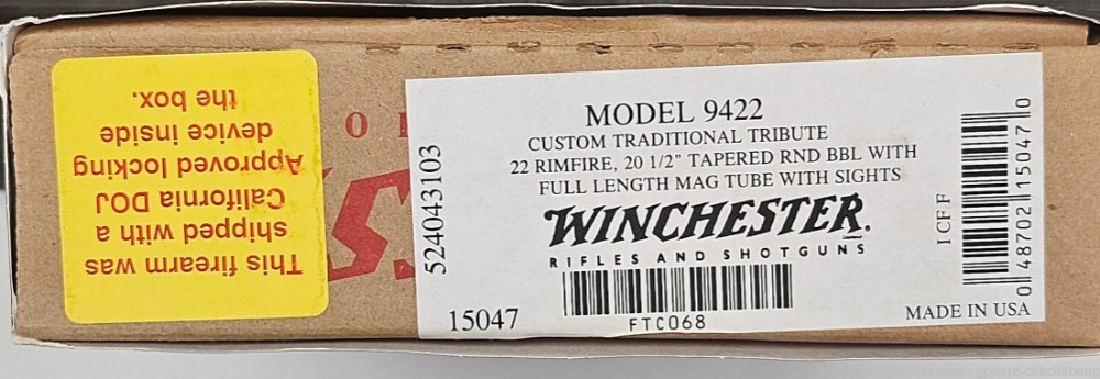 WINCHESTER 9422 CUSTOM TRADITIONAL TRIBUTE *SUPER RARE ONLY 222 MADE w/BOX-img-8
