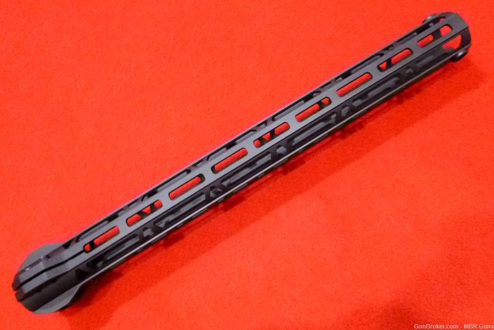 AR 15 17" M-Lok Lightweight Freefloat Rail 6061-T6 Aluminum Black-img-3