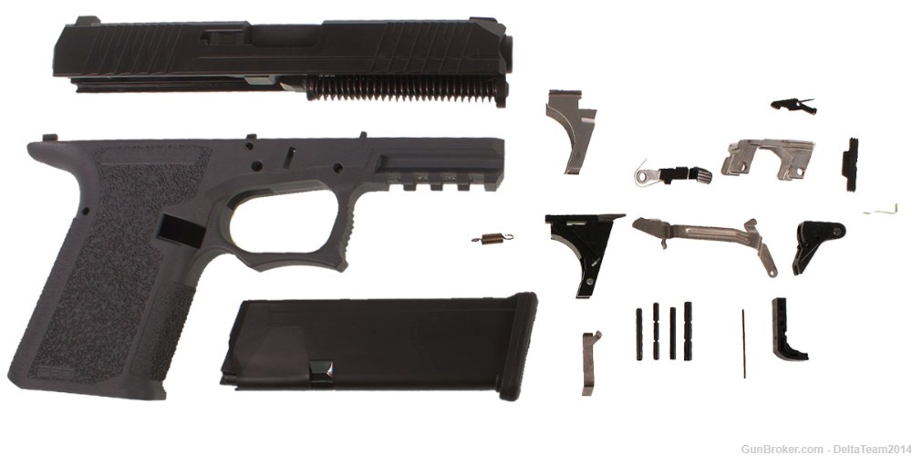 Polymer80 Compact 9mm 'AFT Kit' Semi Auto Handgun - Gray - 15 Round Mag-img-0