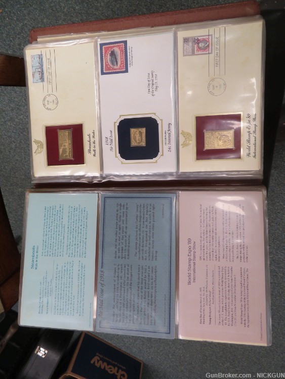 U.S. POSTAL COMMEMORATIVE SOCIETY Book of 22K Gold replicas Stamps-img-5