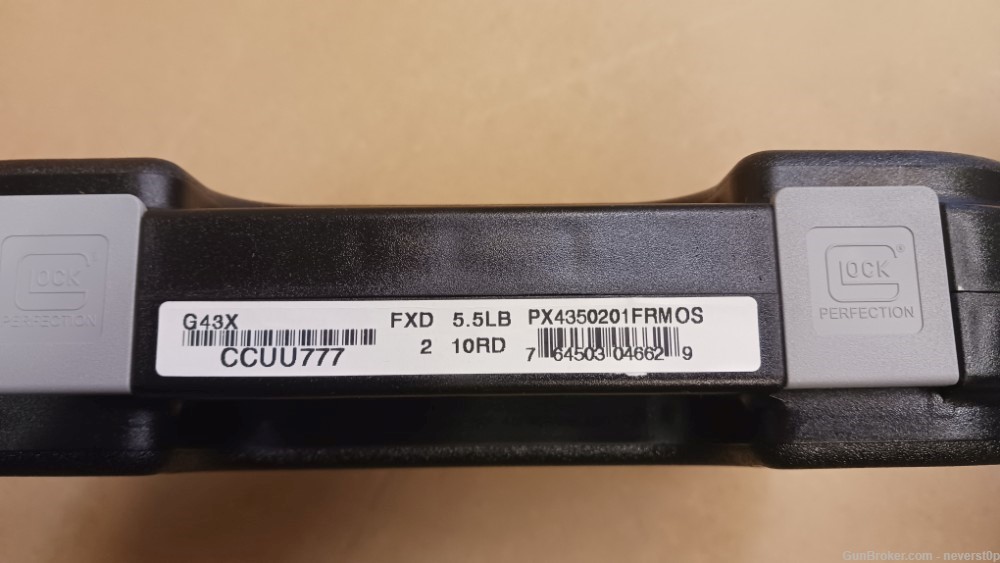 Brand NEW Glock 43X MOS with Unique Lucky 777 Serial Number-img-0