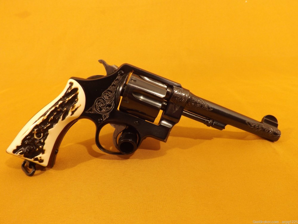 SMITH & WESSON 1917 .45ACP REVOLVER PISTOL ENGRAVED-img-0