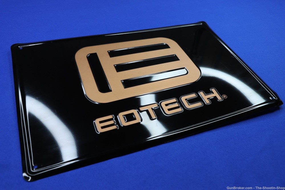 Eotech Optics Copper Logo Embossed Metal Sign Set w/ Vudu Metal 15.5" x 12"-img-2