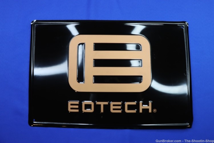 Eotech Optics Copper Logo Embossed Metal Sign Set w/ Vudu Metal 15.5" x 12"-img-1