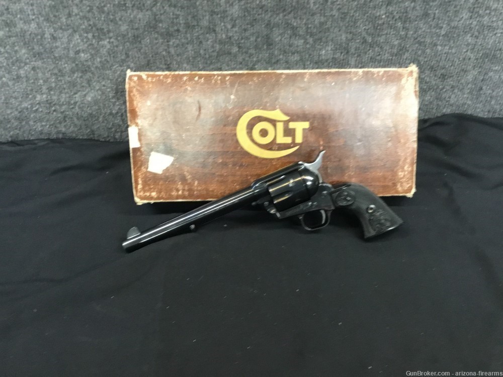 Colt SAA 45COLT 1977 Full Blue Revolver Box No Label COLT LETTER INCLUDED-img-0