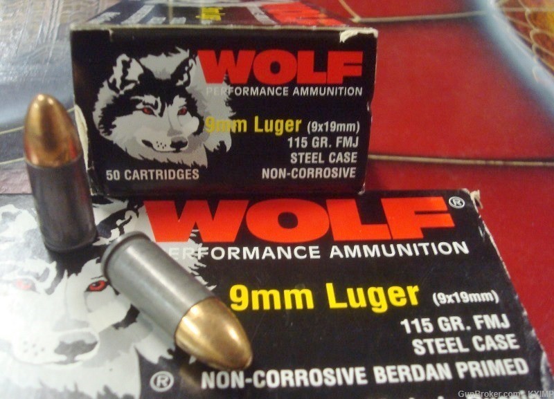 200 WOLF 9mm FMJ 115 grain Factory NEW Russian ammunition BANNED-img-2