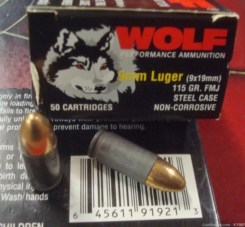 200 WOLF 9mm FMJ 115 grain Factory NEW Russian ammunition BANNED-img-4