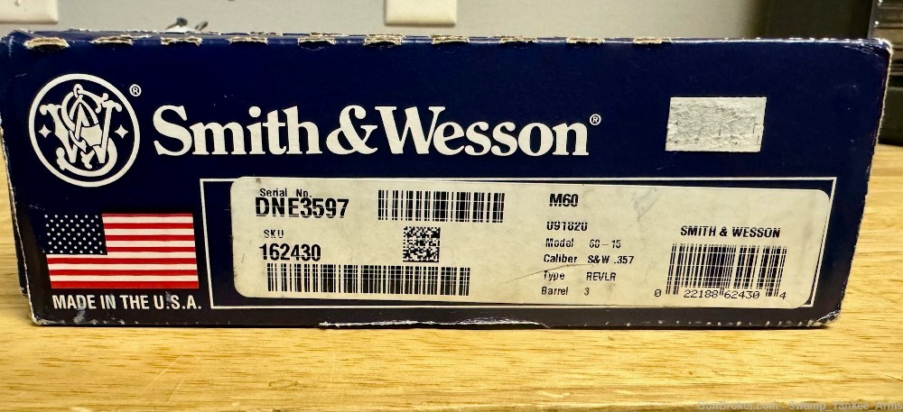 Smith & Wesson Model 60, 3" bbl, 357 Mag, 5 Rounds, DA, LIGHTLY USED!-img-14