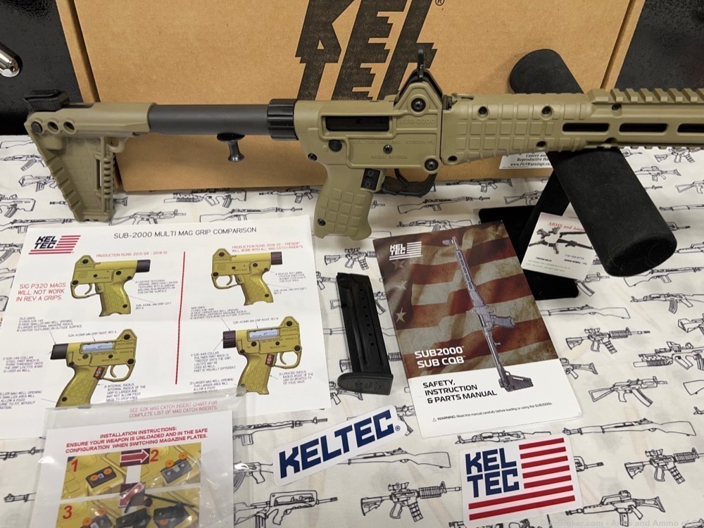 Keltec Sub 2000 9mm multi mag Rifle 17Rd -SUB2K 9MP BLUED/TAN GRIP 17RD -img-0