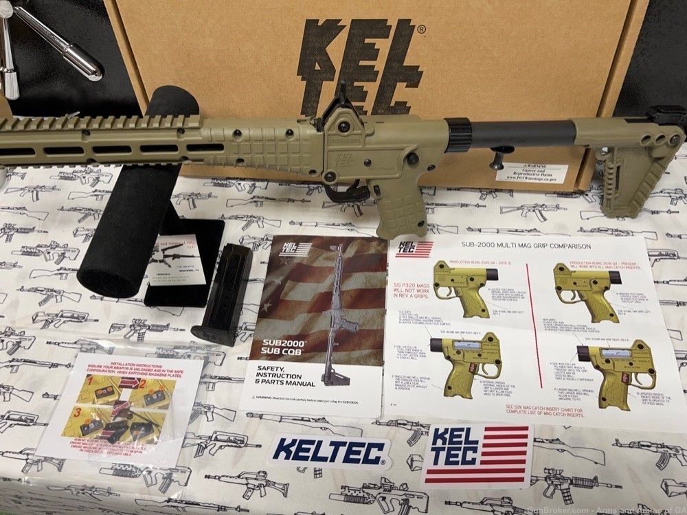 Keltec Sub 2000 9mm multi mag Rifle 17Rd -SUB2K 9MP BLUED/TAN GRIP 17RD -img-8