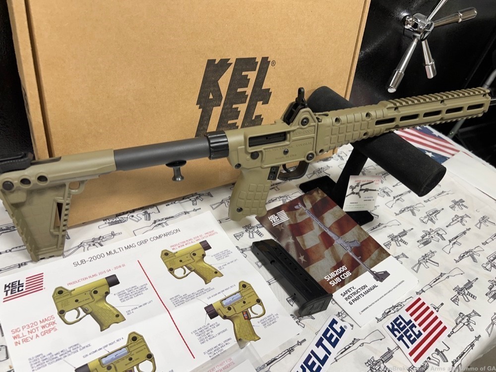 Keltec Sub 2000 9mm multi mag Rifle 17Rd -SUB2K 9MP BLUED/TAN GRIP 17RD -img-7