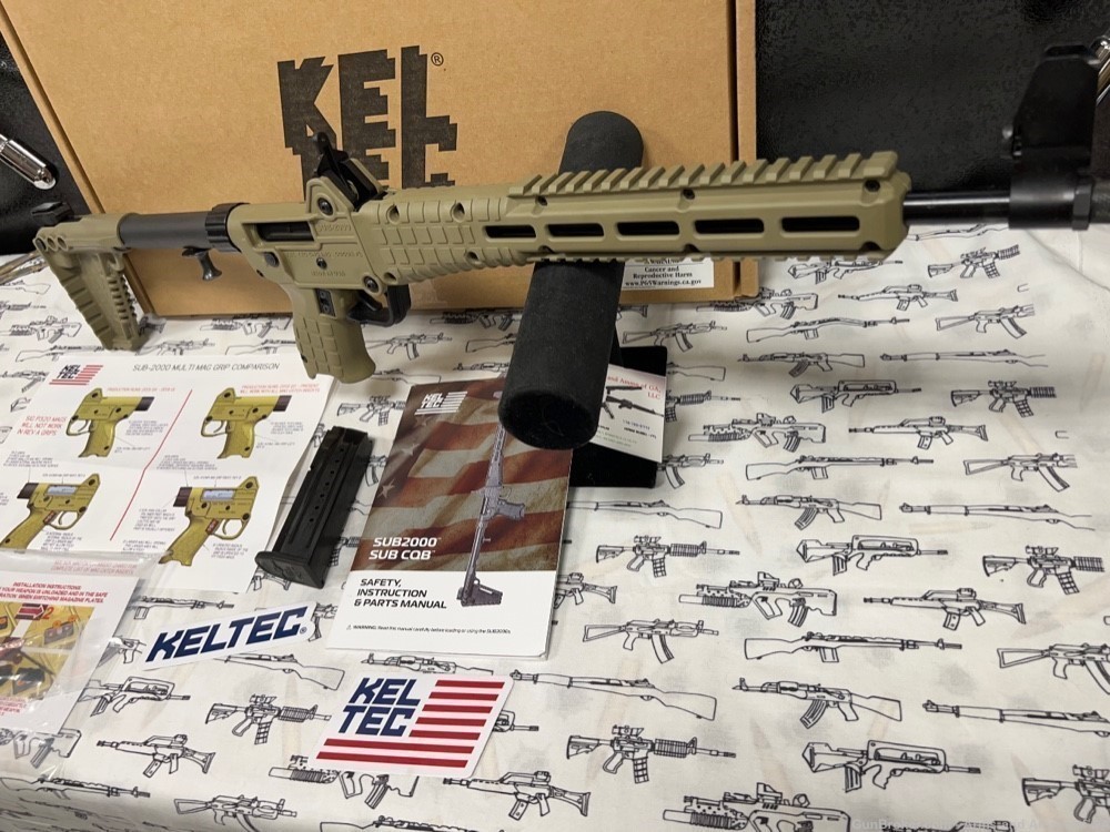 Keltec Sub 2000 9mm multi mag Rifle 17Rd -SUB2K 9MP BLUED/TAN GRIP 17RD -img-1