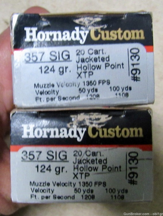 Hornady 40 Rounds of .357 SIG Hollow Point Ammo .01 NO RESERVE-img-1
