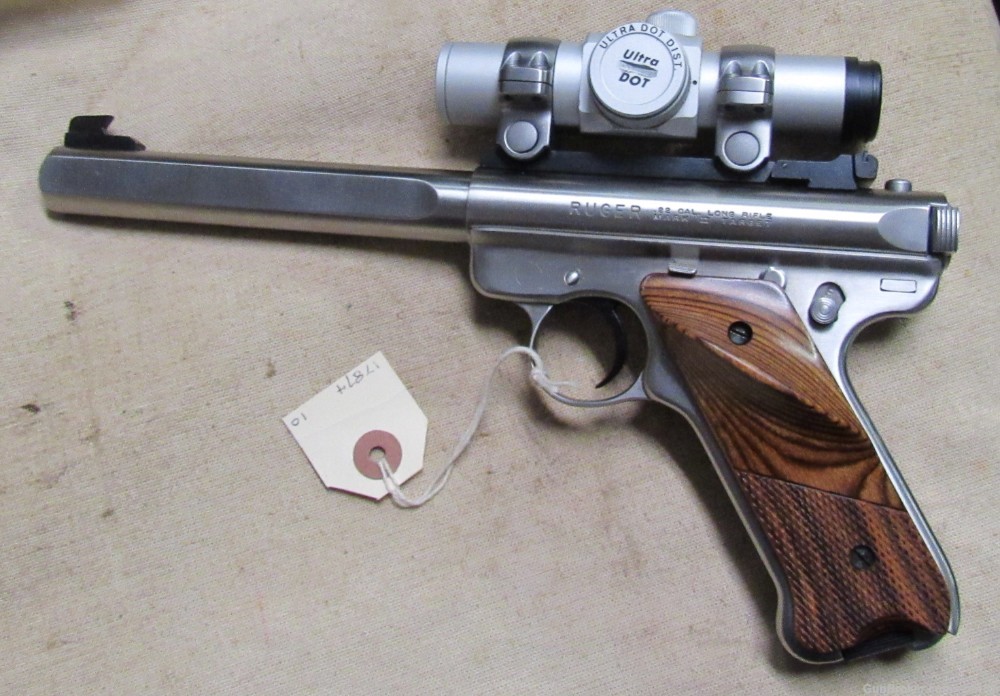 Ruger Mark II Competition Target Model .22 LR Scoped Pistol .01 NO RESERVE-img-5