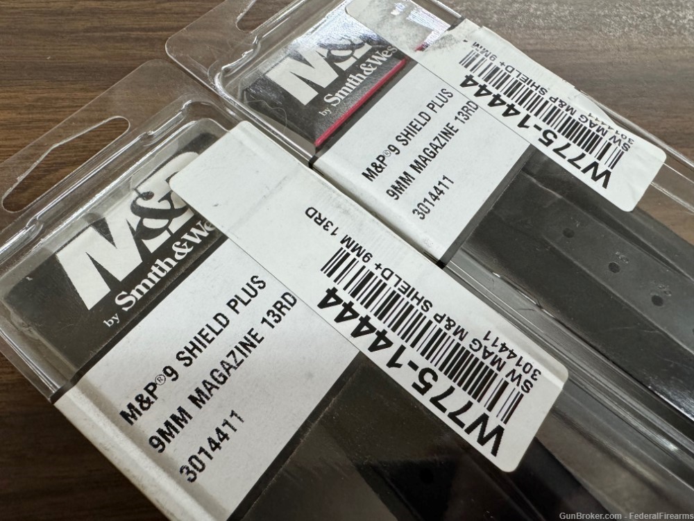 Two (2) Smith & Wesson M&P Shield Plus 9mm 13rnd Magazines-img-2