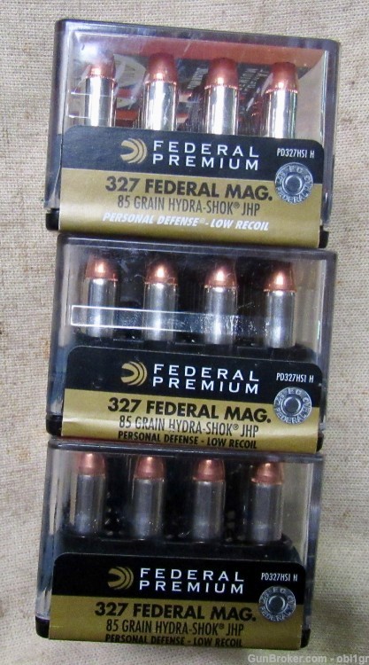 60 Rounds of Federal Premium Low Recoil .327 FED MAG JHP .01 NO RESERVE-img-1