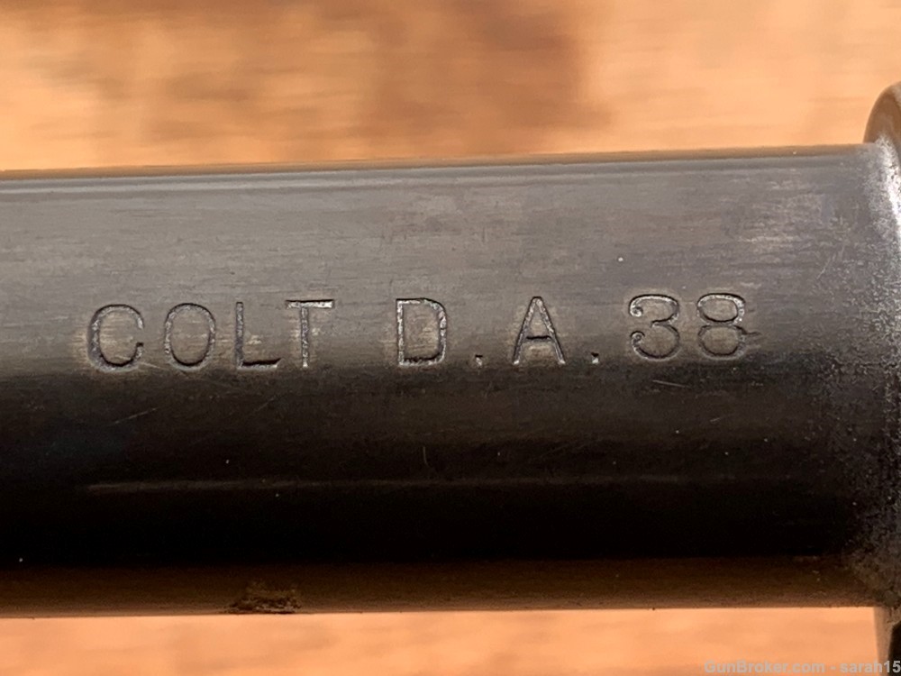 1892 COLT .38 DA U.S. NEW ARMY MODEL 1903 BLUE .38 SPL SMOOTH WOOD GRIPS-img-21