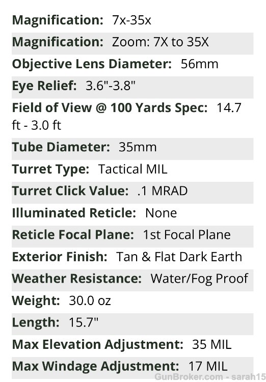 LEUPOLD MARK 5HD 7-35x56 M5C3 FDE 35MM OPTIC W/ RINGS RARE MILITARY FDE NIB-img-11