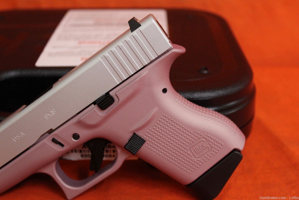 Glock 43 Pink & Aluminum 9mm NEW! Free Layaway!-img-3