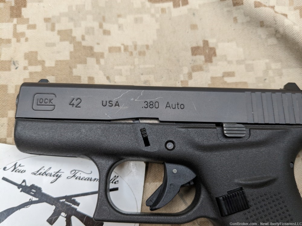 Glock 42 .380ACP Slimline Pistol 1-6rd mag G42 PD Trade In/USED Very Good-img-4