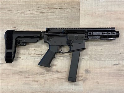 Brigade Manufacturing AR Pistol Forged Receiver 9mm 5.5" Barrel Black